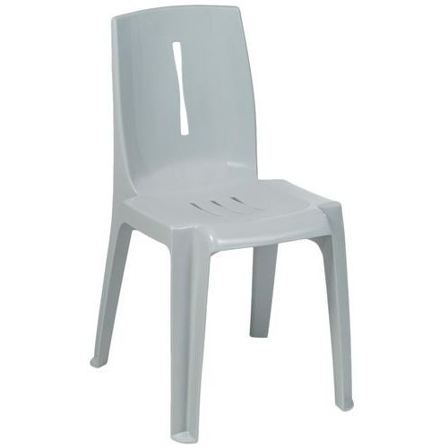 LOT DE 8 CHAISES SALSA NON CLASSÉ AU FEU GRIS CLAIR - STAMP