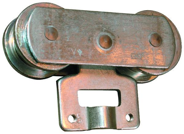 MONTURE A GALET POUR RAIL TUB. 62X55