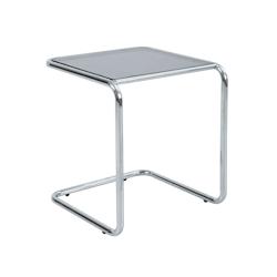 Oviala Business Oviala Table basse carrée L50 cm en métal et en verre noir - noir verre 114452_0