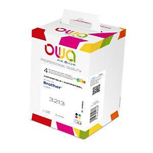 OWA Cartouche d'encre remanufacturée compatible pour BROTHER LC3213VAL (K10199OW) - Pack 4 couleurs - Noir + couleurs_0