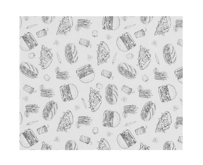 Papier ingraissable, HENDI, Motif illustration fast-food, 500 u., 200x250mm - 678268_0