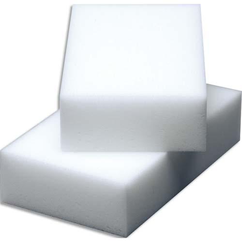 PAQUET DE 12 GOMMES NETTOYANTES EN RÉSINE DE MÉLAMINE MIRACLEAN - DIM. L10 X H2,8 X P6 CM BLANC - LOT DE 2