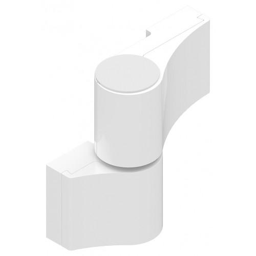 PAUMELLE EN APPLIQUE À 2 LAMES DIAM POUR PORTE D'ENTRÉE -ENTRAXE 67 MM - BLANC SIGNALISATION 9016 LA CROISÉE DS