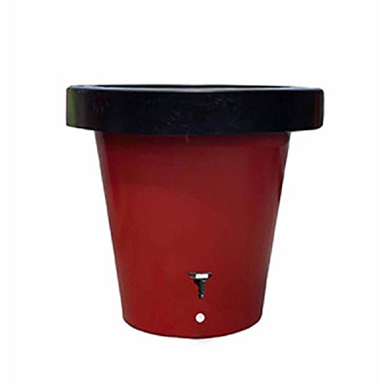PLAST'UP ROTOMOULAGE Carré de plantation récupérateur d'eau de pluie lluvia  420l - ROUGENOIR - rouge 0036336944961_0