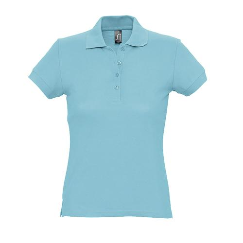 POLO PERSONNALISABLE FEMME EN COTON MAILLE PIQUÉE 170 BLEU ATOLL