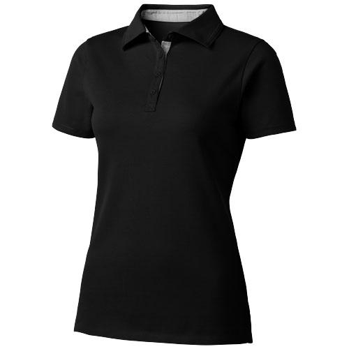 Polo femme Hacker 33097992 - col côte en tricot plat - maille piquée 100% coton - 220 g/m²_0