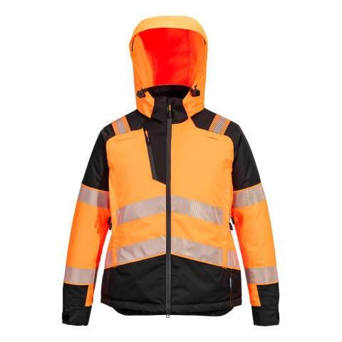 PORTWEST T162 PARKA HV FEMMES PW3 ORANGE/NOIR - TAILLE XS