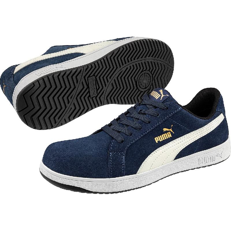 PUMA SAFETY Chaussures de sécurité basses ICONIC SUEDE LOW S1PL ESD FO HRO SR -  bleu marine 42 - 42 bleu multi-matériau 4051428109154_0