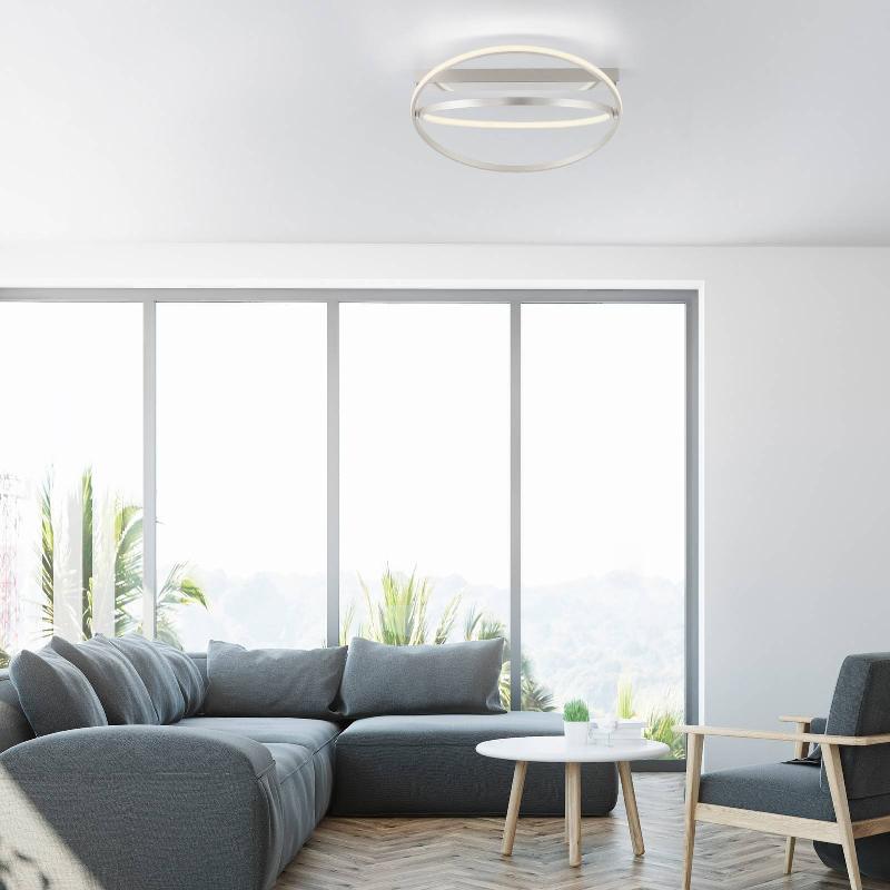 Q-SMART-HOME PAUL NEUHAUS Q-BELUGA PLAFONNIER LED, ACIER