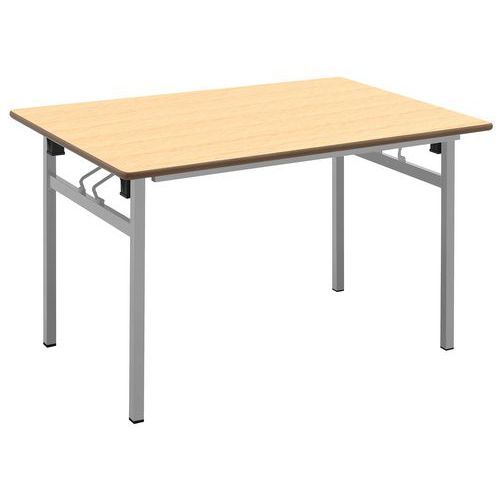 TABLE PLIANTE 4 PIEDS 160 X 80 CM T6 STRAT ABS HÊTRE 350/ALU