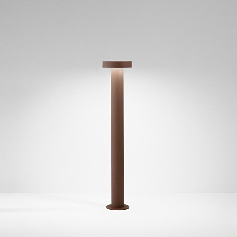 Tabouret - Poteau De Jardin Led 12W, Ip65, 960 Lm, H. 60 Cm, 3000K, Aluminium Peint, Poteau Extérieur, Acier Corten - Perenz - marron 8023559550583_0