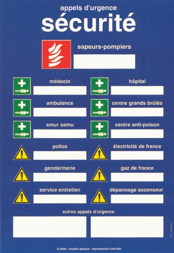 TÉLÉPHONE D'URGENCE