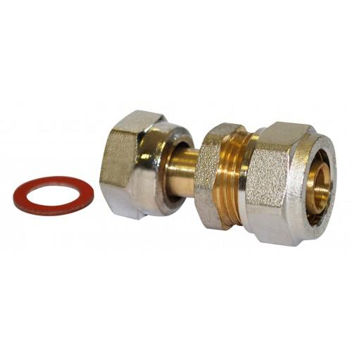 UNION FEMELLE À COMPRESSION POUR TUBE MULTICOUCHE - F12X17 - ÉCROU LIBRE - DIAM 16 MM BOUTTÉ