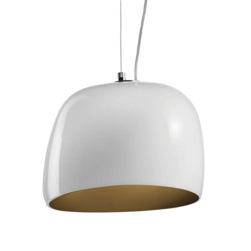 VISTOSI SUSPENSION SURFACE Ø 27 CM, E27 BLANC/BRUN TERRE