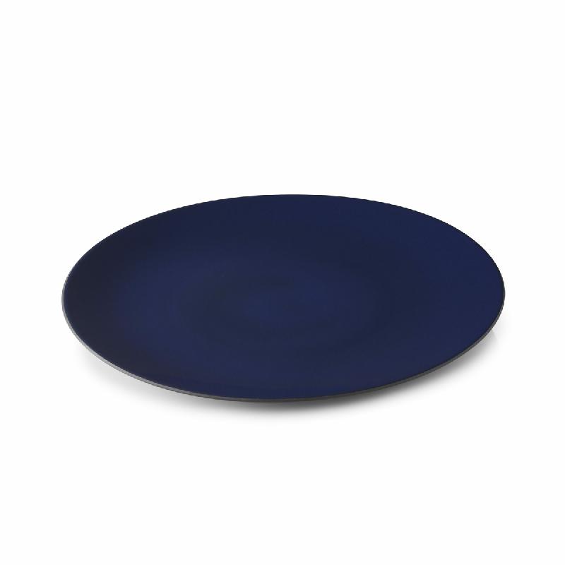 ASSIETTE PLATE ROND BLEU PORCELAINE Ø 31,5 CM EQUINOXE COLLECTOR REVOL