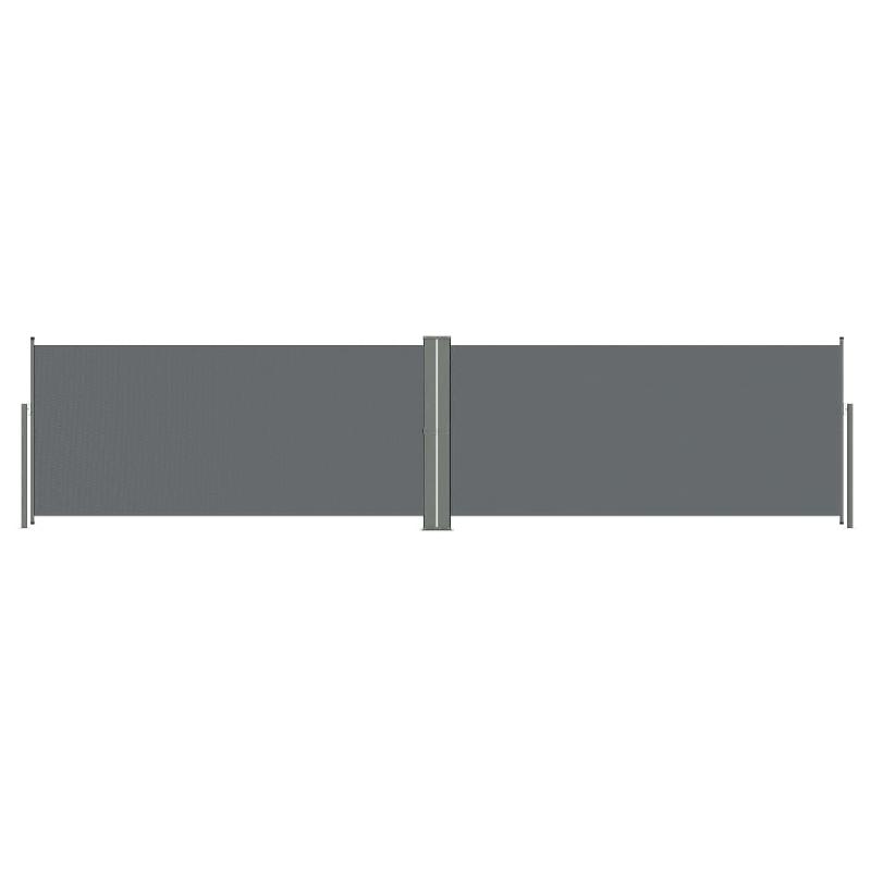 Auvent paravent store brise-vue latéral rétractable - Patio, jardin, terrasse, balcon - Protection visuelle 140 x 600 cm - Anthracite 02_0007113_0
