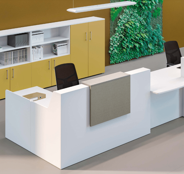 Banque d'accueil ADÉLIS Columbia - Modules debout et assis, électrification intégrée, options LED_0