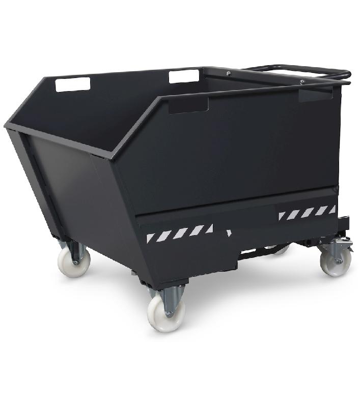 Benne basculante sur roues - capacité 750 litres - en tôle d'acier_0