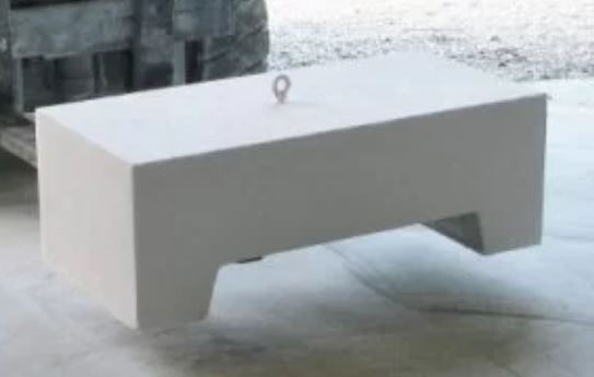 Borne en béton mobile Tosa Inu - 510 kg, 115 x 45 cm, 50 cm de hauteur_0