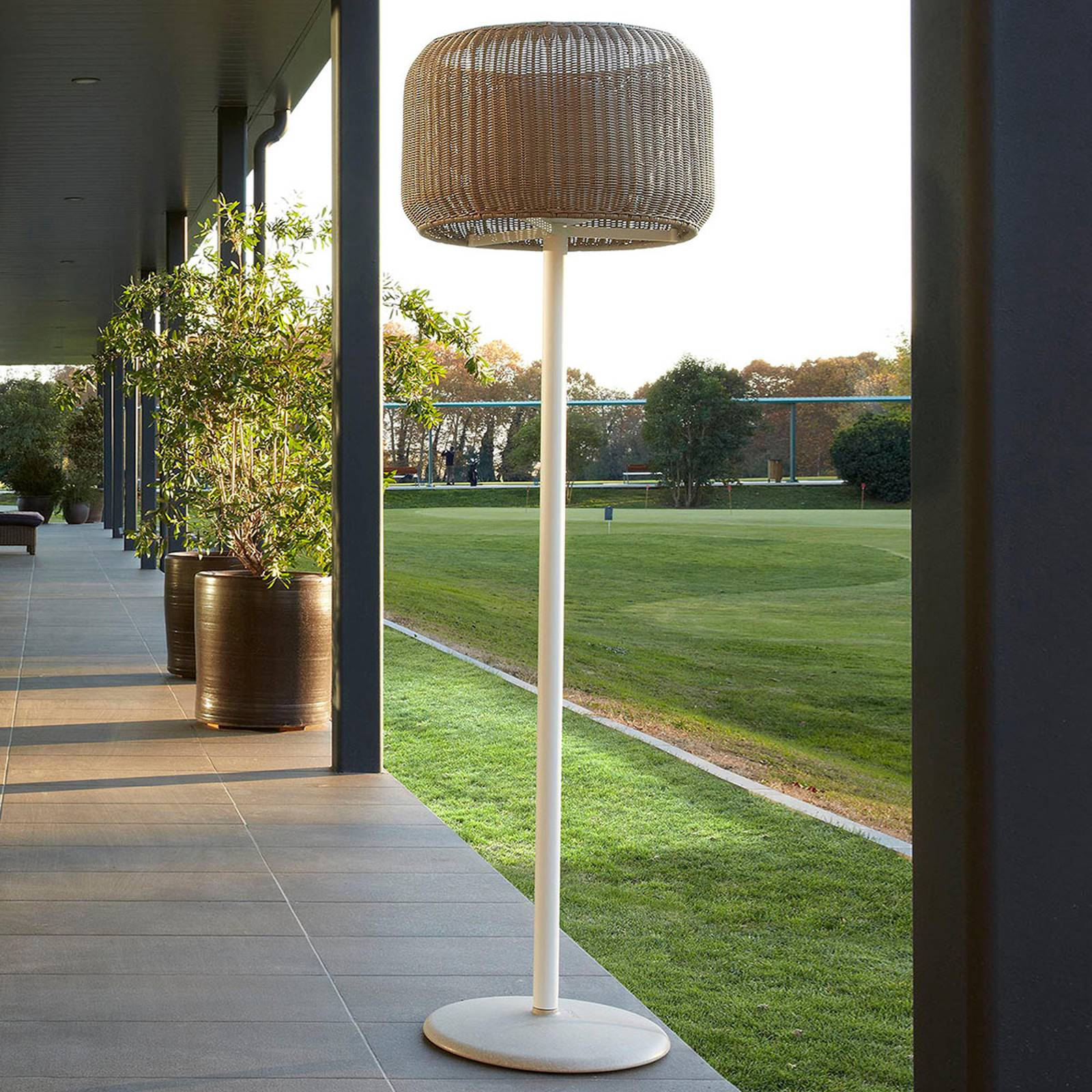 BOVER FORA P - LAMPADAIRE D’EXTÉRIEUR, BLANC-BEIGE