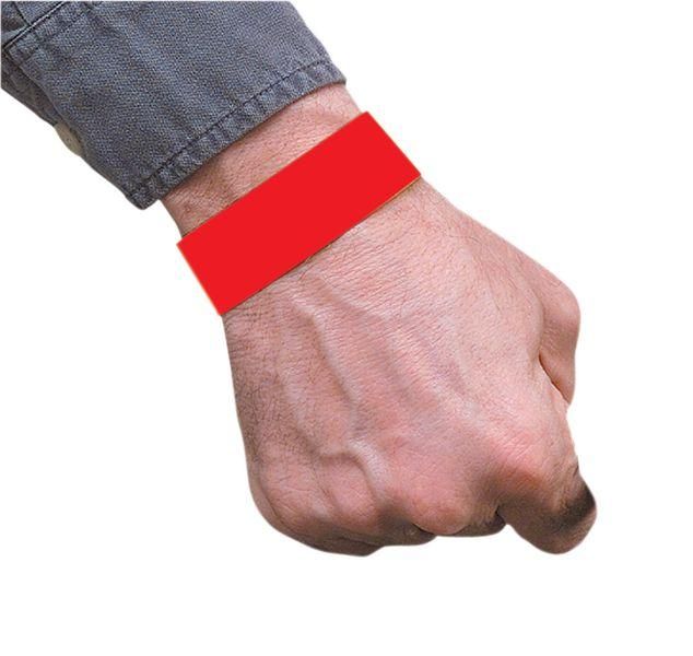 Amazy Bracelets d‘identification Rouge | numérotés – Bracelets de sécurité imprimables pour contrôler l’accès aux événements et soirées Lot de 500 