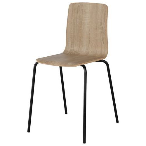 CHAISE MALIBU 4P T7 COQUE CHÊNE BARD 1146 / ACIER NOIR 9005 - MANUTAN EXPERT