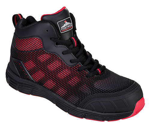 Chaussure montante portwest compositelite derwent s1p noir rouge fc15, 47_0