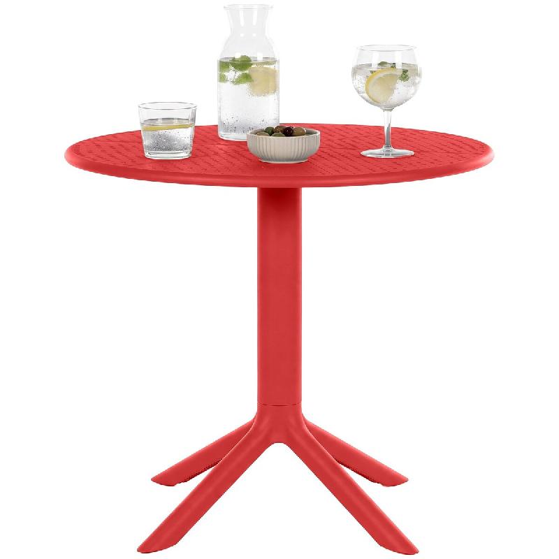 CLP Table ronde Lacota 60 cm Plastique HBT: 76x60x60 cm Rouge - rouge 328446_0