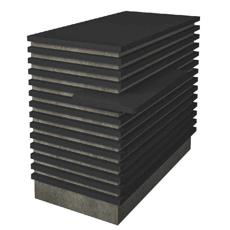 Comptoir Tasseau G finition béton et gris anthracite L120xP58xH100cm_0