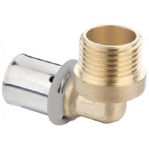 COUDE PER À SERTIR DIAMÈTRE 16 MM AVEC SORTIE À VISSER M15X21 BRICOZOR