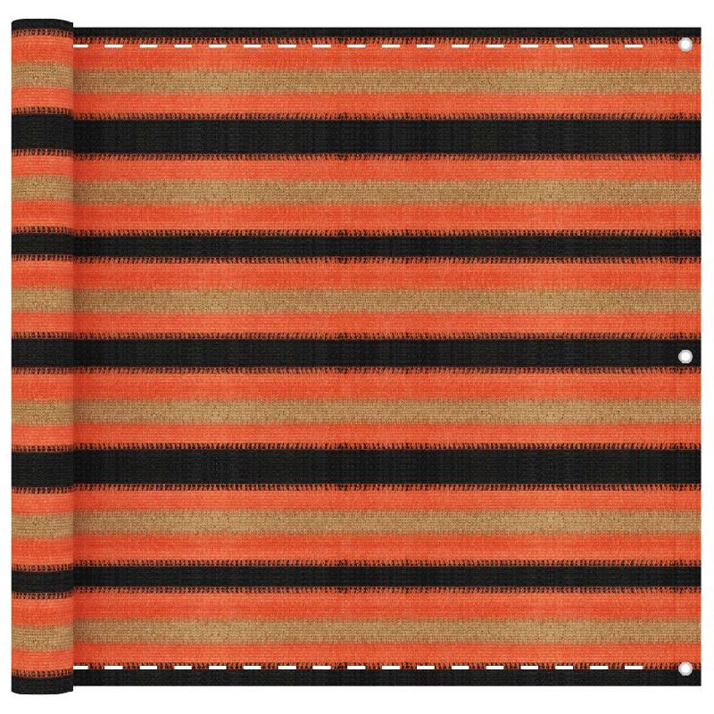 Écran de balcon brise-vue - Protection confidentialité 90x300 cm - PEHD multicolore (orange, marron, noir) - Ref : 02_0010253_0