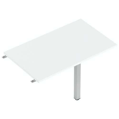 ENIS RETOUR 120 X 60 CM + 1 PIED ALU PLT. BLANC - MBA