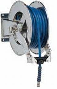 Enrouleur complet pour tuyaux hydrauliques série légère - inox - flexibles sertis - usage vapeur et eau chaude_0