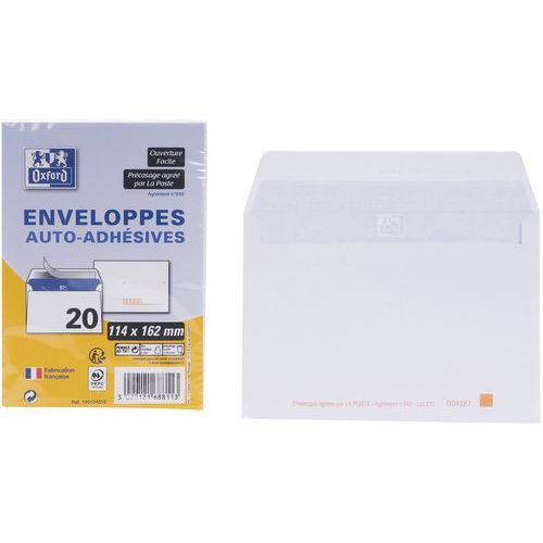 ENVELOPPES 114X162 90G AUTOCOLLANTES LA POSTE - OXFORD