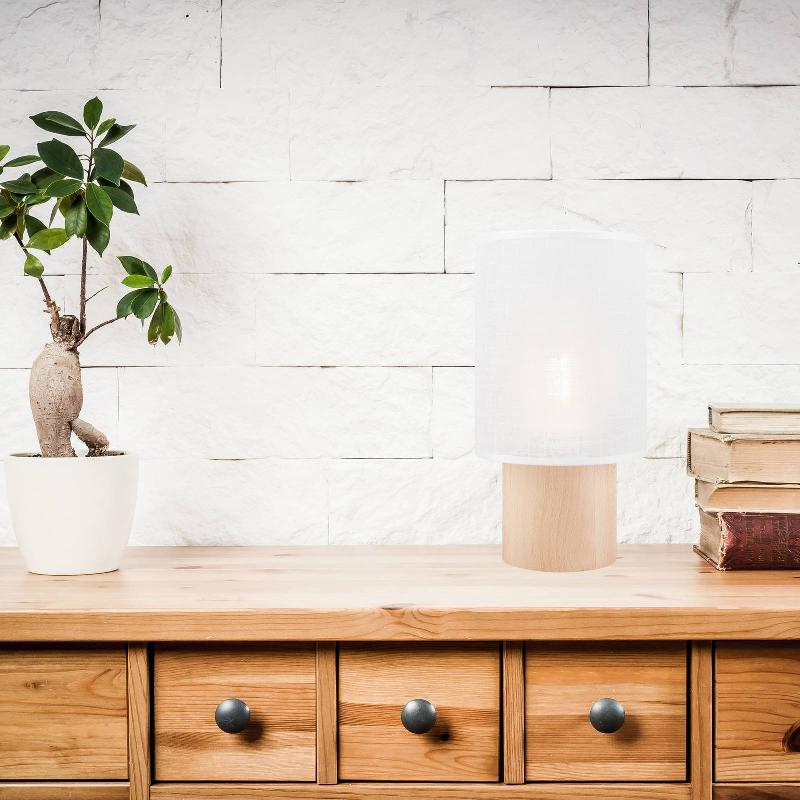 ENVOSTAR ASOLITA LAMPE À POSER, BOIS, BLANC