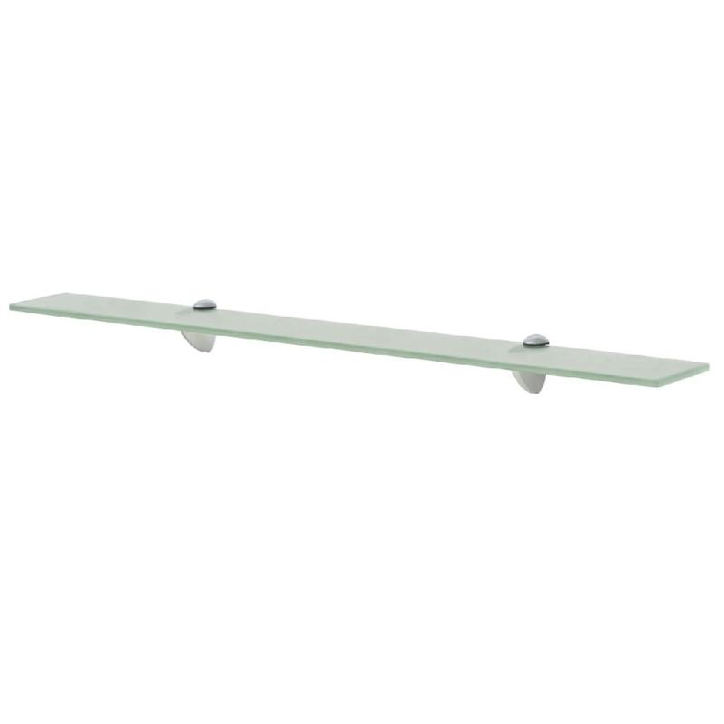 Étagère murale design en verre dépoli 80x10 cm - 8 mm avec supports en alliage de zinc - 2702140/2_0