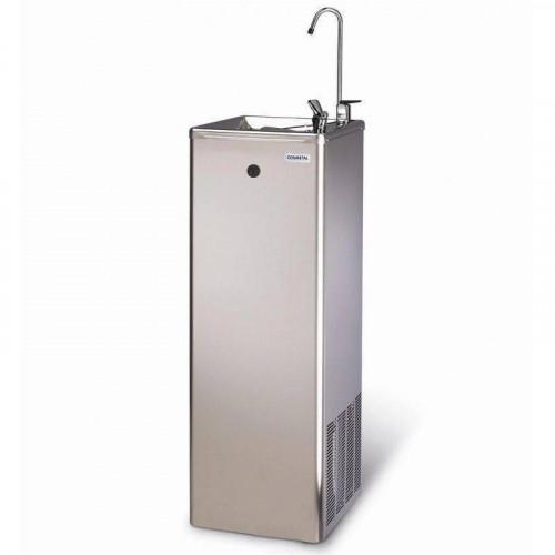 FONTAINE D'EAU RÉFRIGÉRÉE RÉSEAU EN INOX RIVER SUR SOL 2 SORTIES COSMETAL - 20 L / H