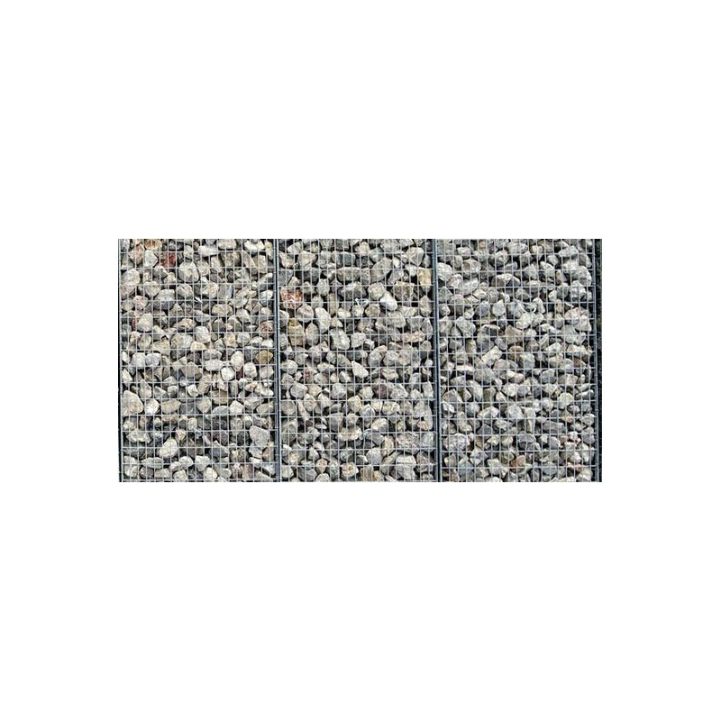 Gabion Stonebox rempli calcaire prêt à poser - 200x100x50 cm - Ø5.5 mm - Maille 50x200 mm - Calcaire beige 80/150 mm_0
