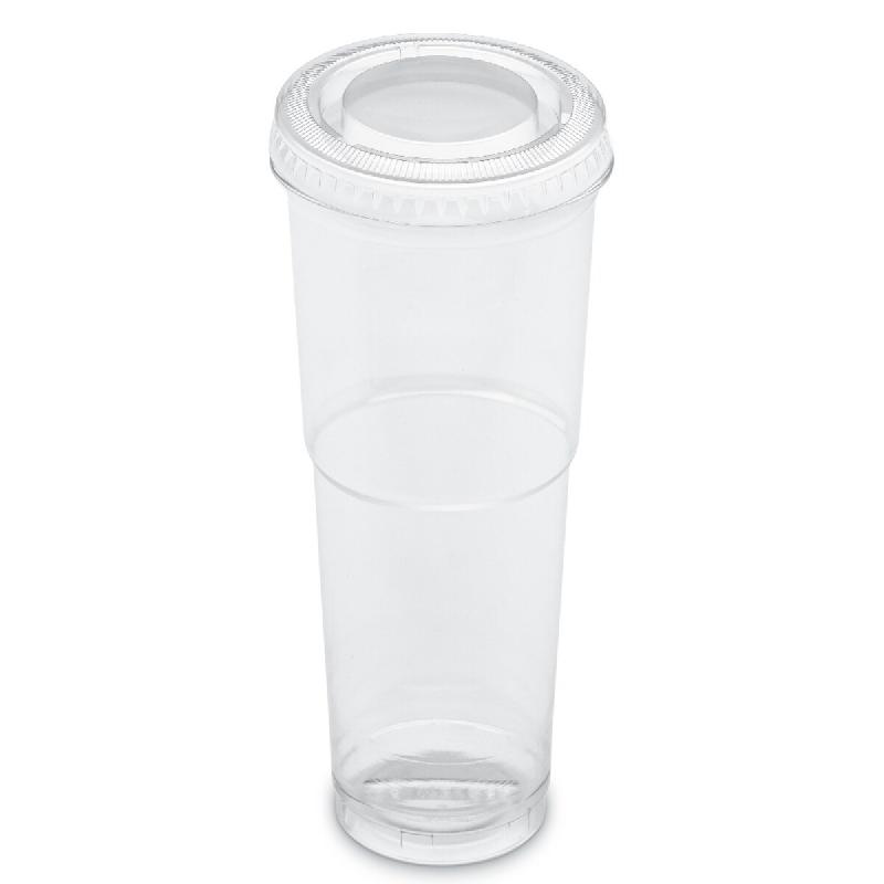 Gobelet Pot à Dessert  30cl NovaCup + Couvercle Plat Inclus Snacking Recyclé Transparent VAE Verrine - Lot de 1250 unités - transparent Matériau n_0