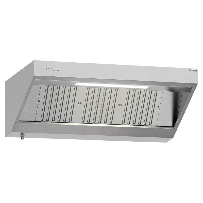 Hotte murale inox 1m60 avec moteur, régulateur, filtre et éclairage | Profondeur 700 mm_0
