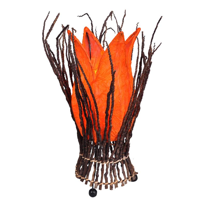 WORU LAMPE À POSER FLORALE STELLA, ORANGE