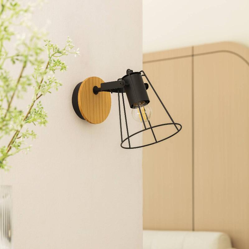 LINDBY RIANO SPOT, CAGE, NOIR, À UNE LAMPE