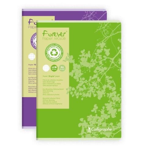 LOT DE 10 - CAHIER PIQUÉ FOREVER A4 96 PAGES PETITS CARREAUX 70 G - ASSORTIS