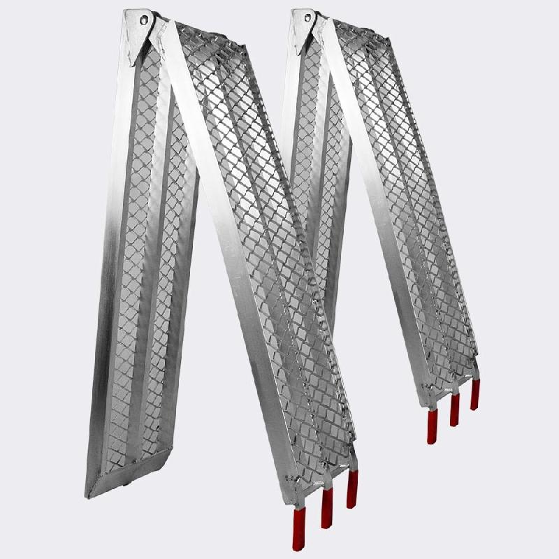 Lot de 2 rampes de chargement pliables en aluminium - Rail collision 226 cm - Charge maximale 680 kg - Réf. 3416087_0