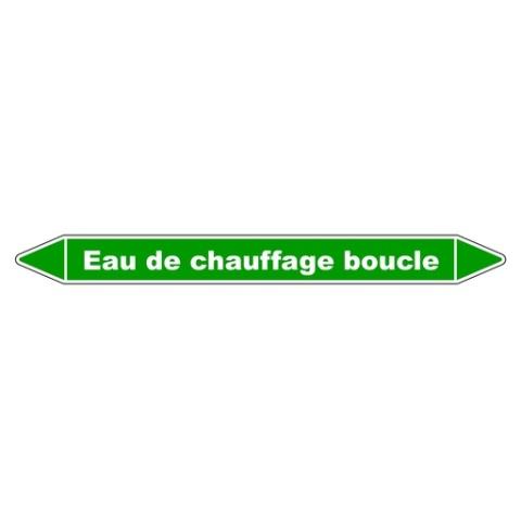 LOT DE 3 - MARQUEUR - TUYAUTERIE EAU CHAUFFAGE BOUCLE - VINYLE LAMINÉ 150 X 12 MM