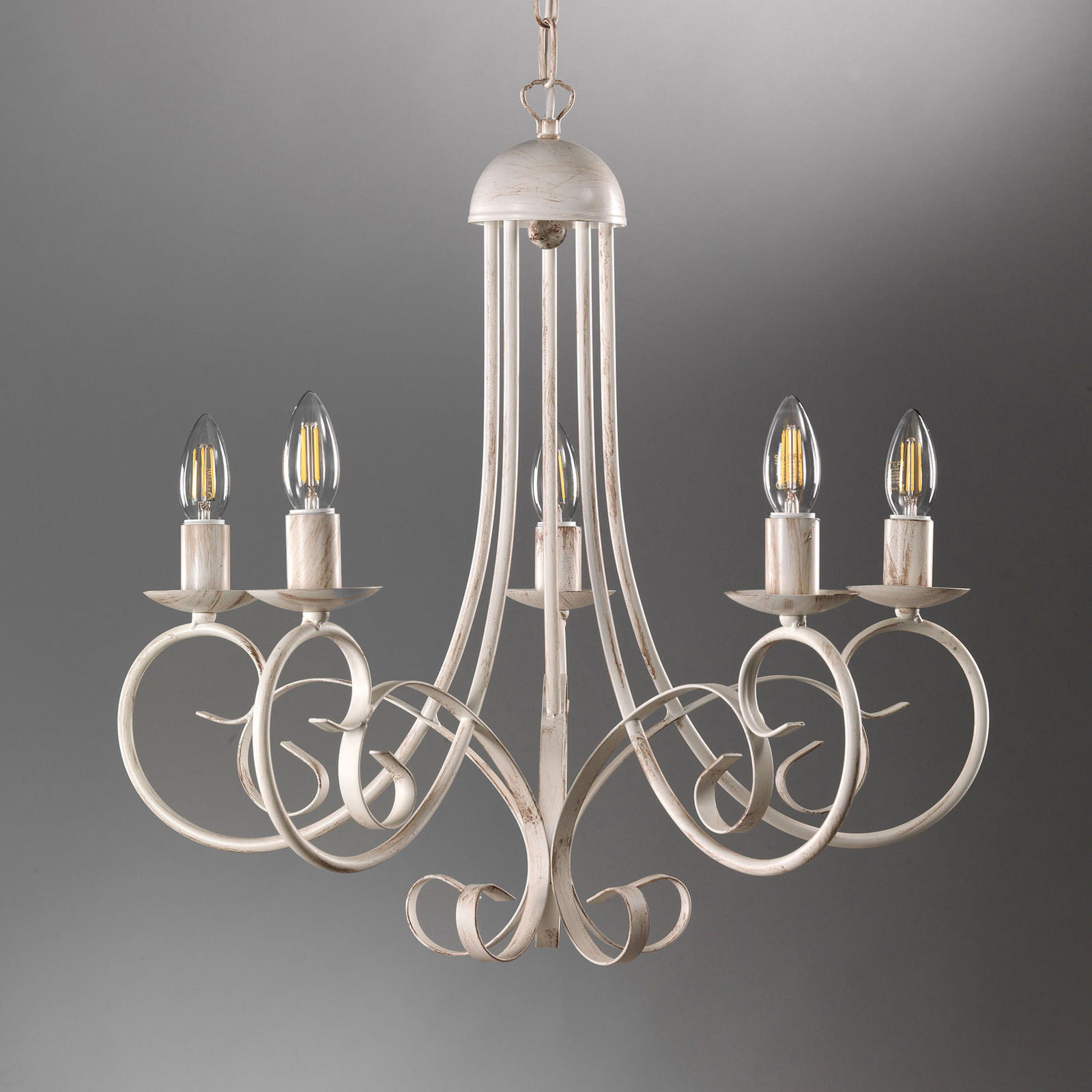ONLI LUSTRE POMPEI, À 5 LAMPES SANS ABAT-JOUR