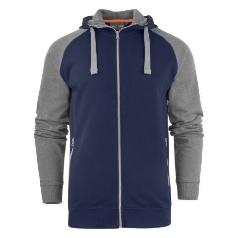 MAC ONE SWEATSHIRT A CAPUCHE FULL ZIP CHRIS MARINE/GRIS CHINÉ - TAILLE L