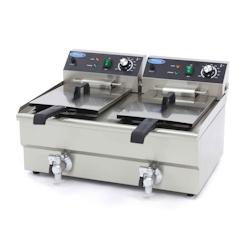 Maxima Friteuse - 2 x 13 L - 2 paniers - avec robinet de vidange - 3701117761767_0