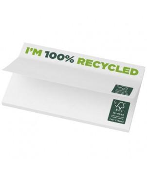 MÉMOS AUTOCOLLANTS RECYCLÉS 127 X 75 MM STICKY-MATE BLANC 100 FEUILLETS - BLOCS-NOTES REPOSITIONNABLES PERSONNALISÉS