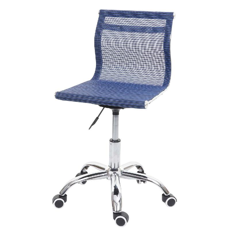 Mendler Chaise de bureau HWC-K53, chaise pivotante chaise de bureau chaise d'ordinateur, revêtement filet tissu/textile ~ bleu - bleu textile 94560_0